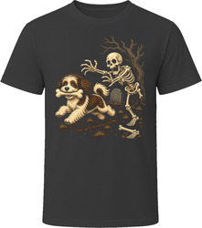 Havapoo Skeleton Bone Chase T Shirt