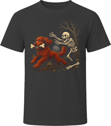 Irish Doodle Skeleton Bone Chase T Shirt