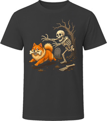 Pomapoo Skeleton Bone Chase T Shirt