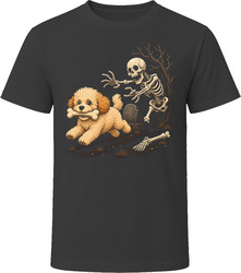 Cavapoochon Skeleton Bone Chase T Shirt