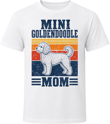 Mini Goldendoodle Mom Retro Sunset T Shirt