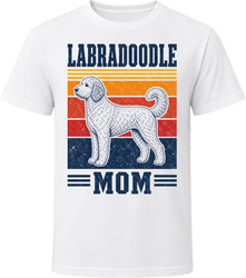 Labradoodle Mom Retro Sunset T Shirt