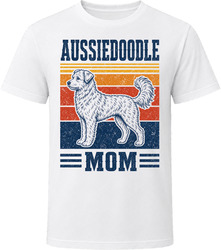 Aussiedoodle Mom Retro Sunset T Shirt