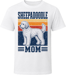 Sheepadoodle Mom Retro Sunset T Shirt Sheepadoodle Mom Retro Sunset T Shirt