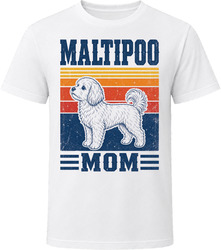 Maltipoo Mom Retro Sunset T Shirt