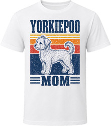 Yorkiepoo Mom Retro Sunset T Shirt
