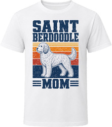 Saint Berdoodle Mom Retro Sunset T Shirt