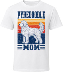 Pyredoodle Mom Retro Sunset T Shirt Pyredoodle Mom Retro Sunset T Shirt