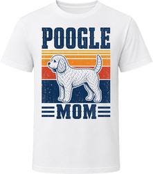 Poogle Mom Retro Sunset T Shirt
