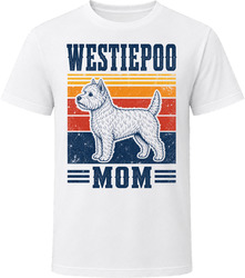 Westiepoo Mom Retro Sunset T Shirt