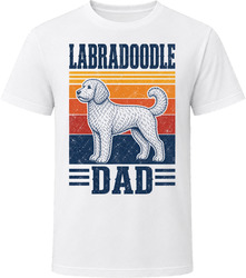 Labradoodle Dad Retro Sunset T Shirt