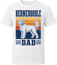 Bernedoodle Dad Retro Sunset T Shirt