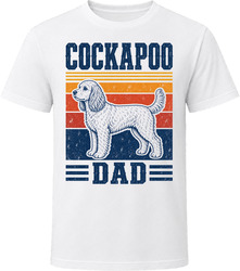 Cockapoo Dad Retro Sunset T Shirt