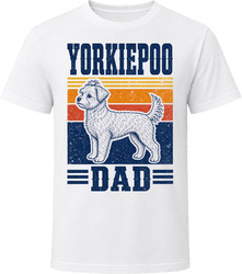 Yorkiepoo Dad Retro Sunset T Shirt