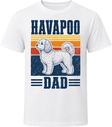 Havapoo Dad Retro Sunset T Shirt