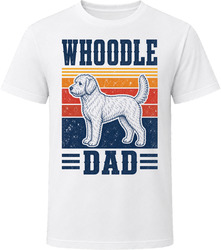 Whoodle Dad Retro Sunset T Shirt