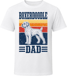 Boxerdoodle Dad Retro Sunset T Shirt Boxerdoodle Dad Retro Sunset T Shirt