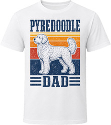 Pyredoodle Dad Retro Sunset T Shirt Pyredoodle Dad Retro Sunset T Shirt