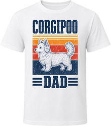 Corgipoo Dad Retro Sunset T Shirt Corgipoo Dad Retro Sunset T Shirt