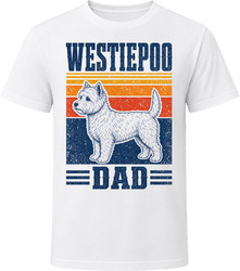 Westiepoo Dad Retro Sunset T Shirt