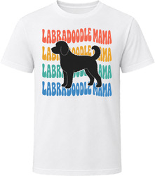 Labradoodle Mama Retro Repeat T Shirt Labradoodle Mama Retro Repeat T Shirt