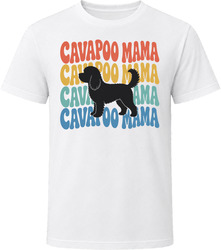 Cavapoo Mama Retro Repeat T Shirt
