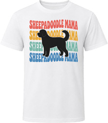 Sheepadoodle Mama Retro Repeat T Shirt Sheepadoodle Mama Retro Repeat T Shirt