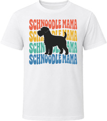 Schnoodle Mama Retro Repeat T Shirt Schnoodle Mama Retro Repeat T Shirt