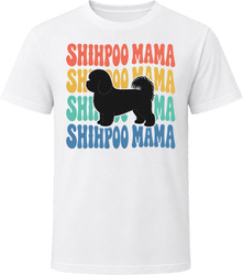 Shihpoo Mama Retro Repeat T Shirt Shihpoo Mama Retro Repeat T Shirt