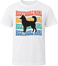 Huskydoodle Mama Retro Repeat T Shirt Huskydoodle Mama Retro Repeat T Shirt