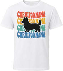Corgipoo Mama Retro Repeat T Shirt Corgipoo Mama Retro Repeat T Shirt