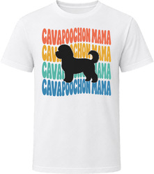 Cavapoochon Mama Retro Repeat T Shirt