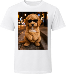 Goldendoodle Iced Coffee Photo T Shirt Goldendoodle Iced Coffee Photo T Shirt