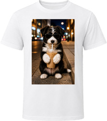 Bordoodle Iced Coffee Photo T Shirt Bordoodle Iced Coffee Photo T Shirt