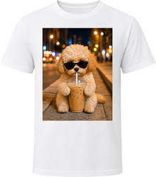 Cavapoochon Iced Coffee Photo T Shirt