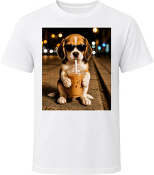Poogle Iced Coffee Photo T Shirt Poogle Iced Coffee Photo T Shirt