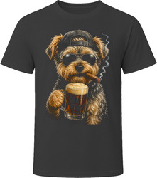 Yorkipoo Dog With Beer and Cigar Doodle Dad Beer Lover Gift T Shirt Yorkipoo Dog With Beer and Cigar Doodle Dad Beer Lover Gift T Shirt