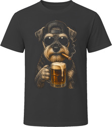 Schnoodle Dog With Beer and Cigar Cool Dog Lover Gift T Shirt Schnoodle Dog With Beer and Cigar Cool Dog Lover Gift T Shirt