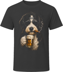 Bordoodle Dog With Beer and Cigar Doodle Dad Beer Lover Gift T Shirt Bordoodle Dog With Beer and Cigar Doodle Dad Beer Lover Gift T Shirt