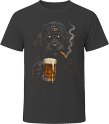 Newfypoo Dog With Beer and Cigar Funny Doodle Dad Gift T Shirt Newfypoo Dog With Beer and Cigar Funny Doodle Dad Gift T Shirt