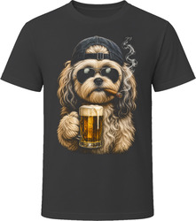 Peekapoo Dog With Beer and Cigar Cool Dog Lover Gift T Shirt Peekapoo Dog With Beer and Cigar Cool Dog Lover Gift T Shirt