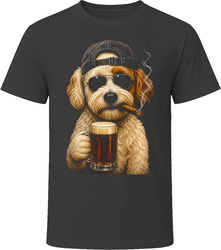 Jackapoo Dog With Beer and Cigar Funny Doodle Dad Gift T Shirt Jackapoo Dog With Beer and Cigar Funny Doodle Dad Gift T Shirt