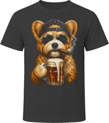 Corgipoo Dog With Beer and Cigar Cool Dog Lover Gift T Shirt