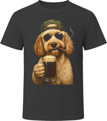 Double Doodle Dog With Beer and Cigar Cool Dog Dad Gift T Shirt Double Doodle Dog With Beer and Cigar Cool Dog Dad Gift T Shirt