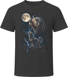 Aussiedoodle Dog Howling at the Moon T Shirt