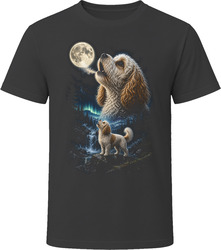Cavapoo Doodle Dog Howling at the Moon T Shirt