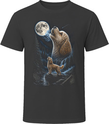 Cockapoo Doodle Dog Howling at the Moon T Shirt