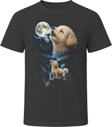 Maltipoo Doodle Dog Howling at the Moon T Shirt