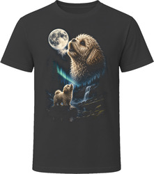 Peekapoo Doodle Dog Howling at the Moon T Shirt Peekapoo Doodle Dog Howling at the Moon T Shirt