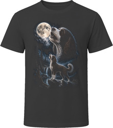 Springerdoodle Dog Howling at the Moon T Shirt